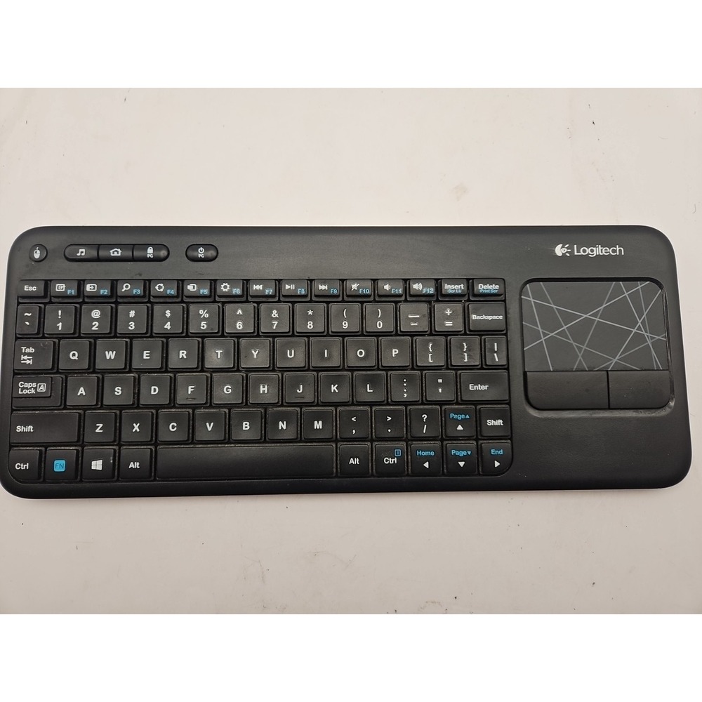 Logitech Black K400r Wireless Slim Multi-Touch Keyboard Touchpad No USB Dongle
